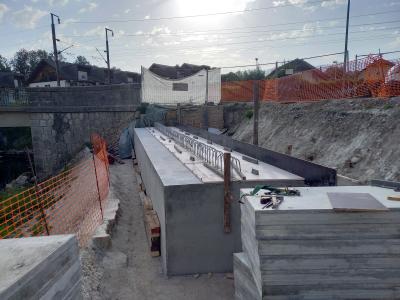 Construction d'un pont sur la Deysse