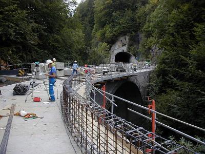 Elargissement et réparation du pont des pontets